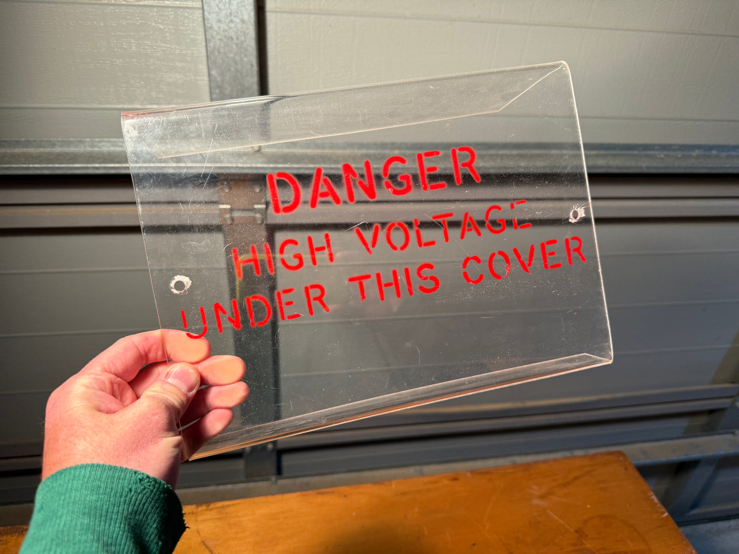 Danger high voltage cover