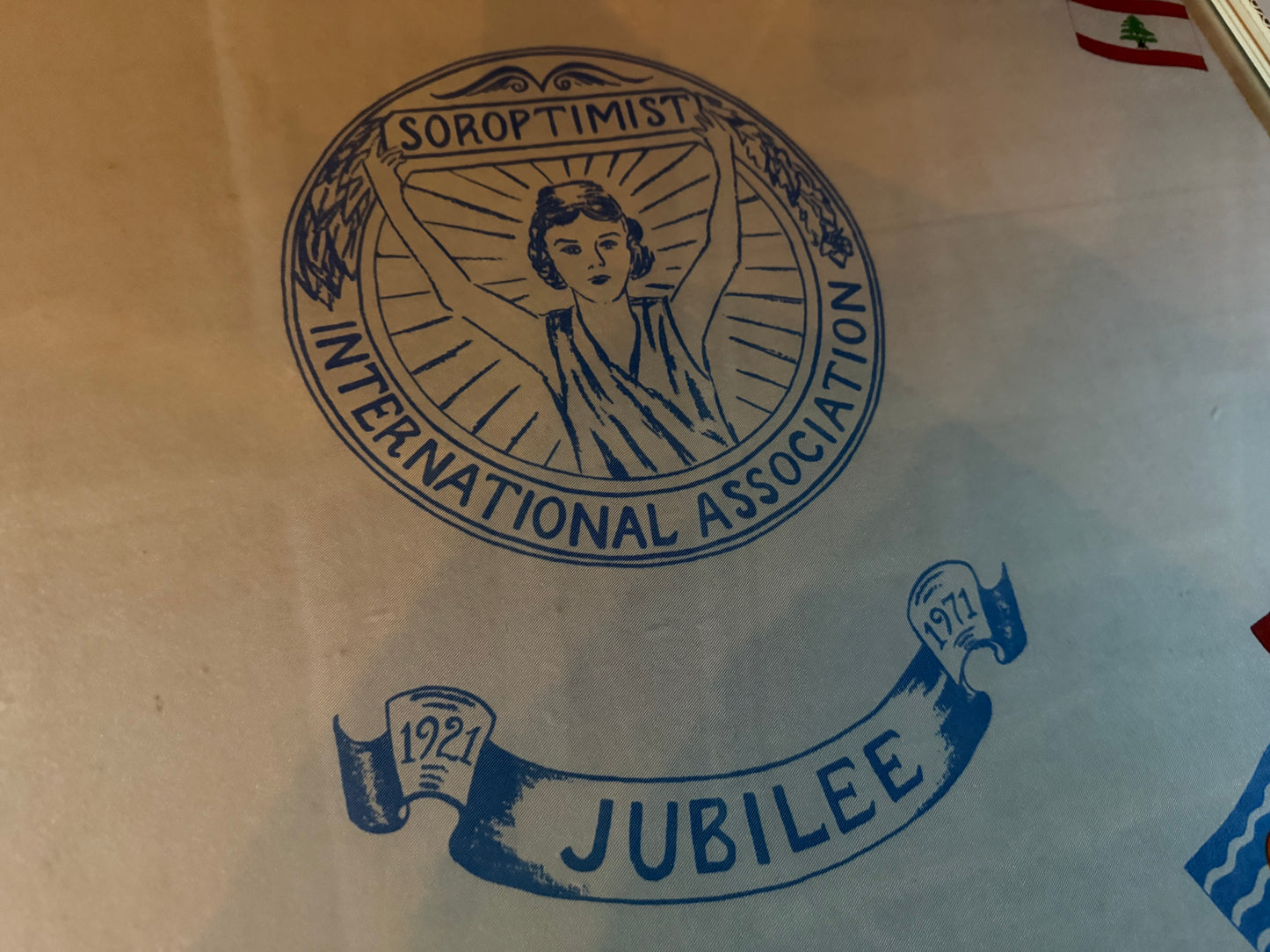 Framed Soroptimist Jubilee scarf