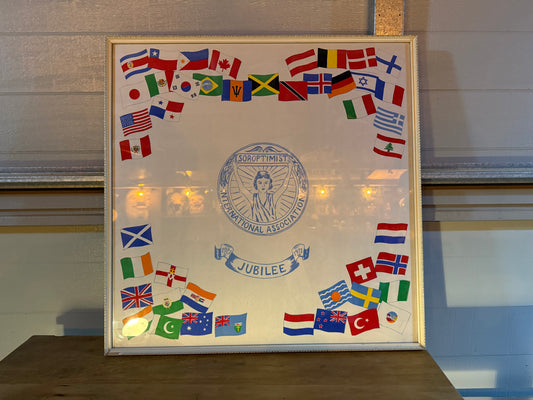 Framed Soroptimist Jubilee scarf