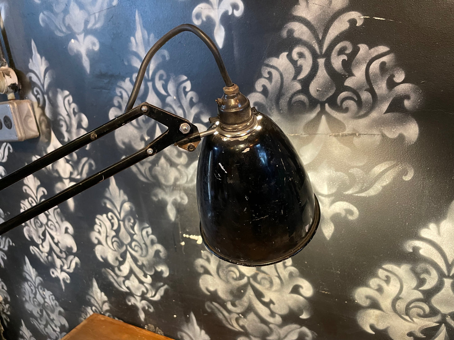 Black Herbert Terry desk lamp 1209