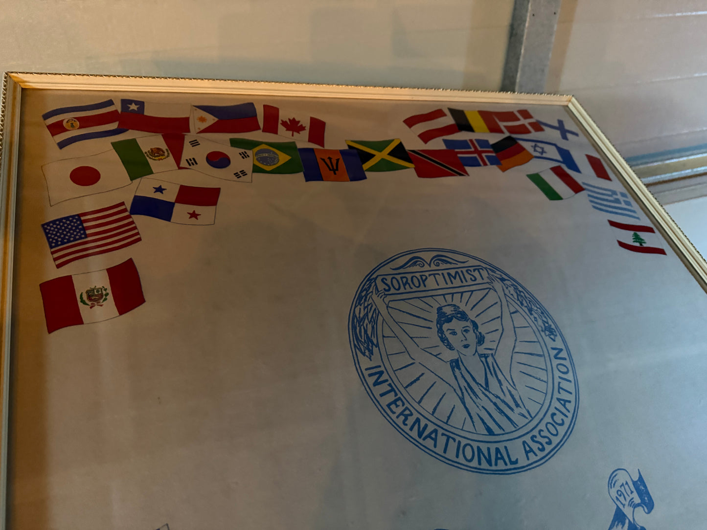 Framed Soroptimist Jubilee scarf