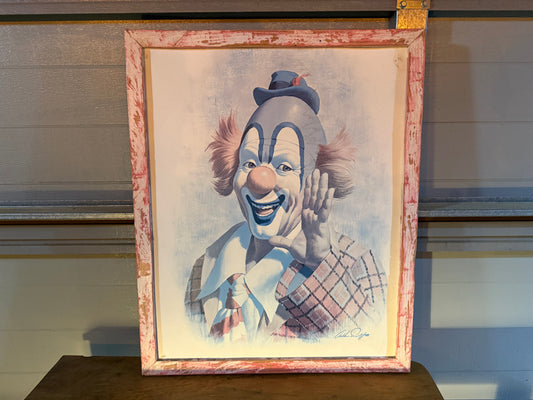Framed happy clown