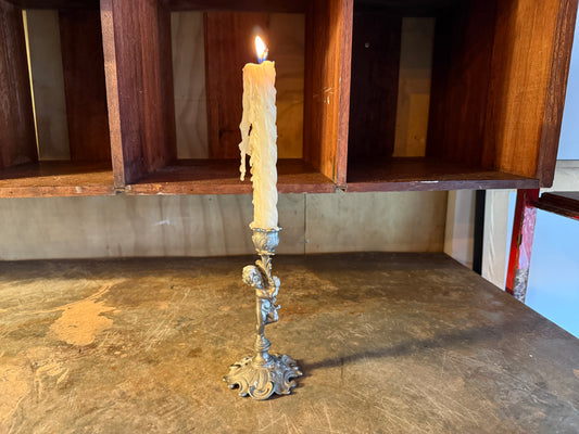 Cherub candlestick holder