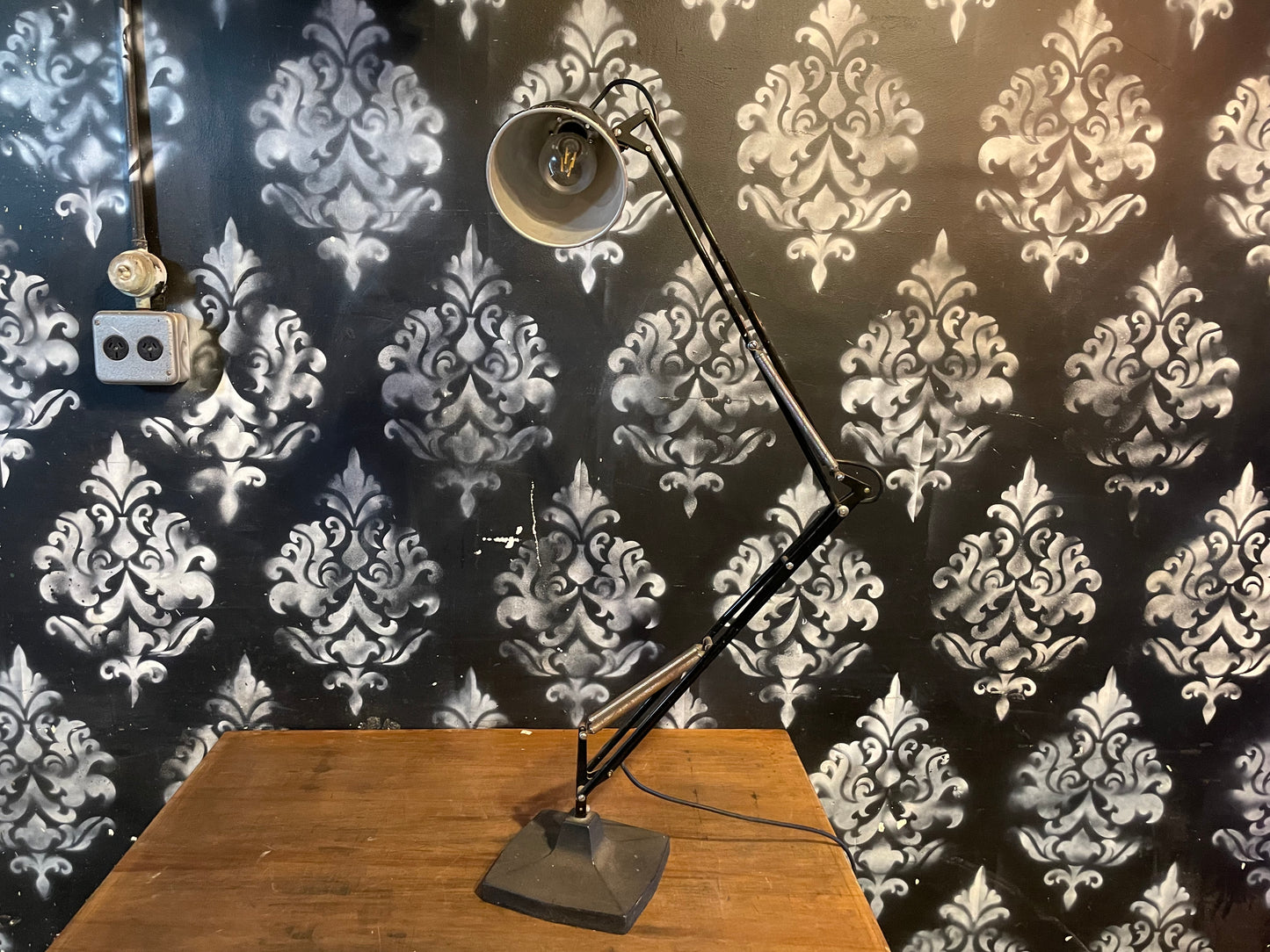 Black Herbert Terry desk lamp 1209