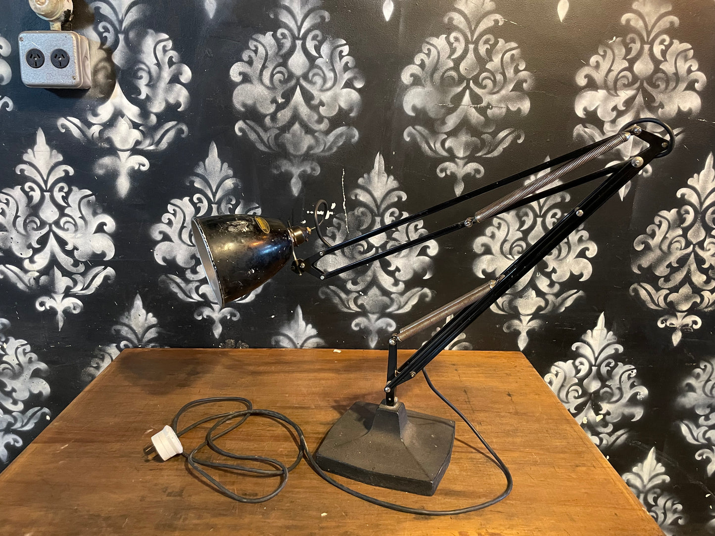 Black Herbert Terry desk lamp 1209